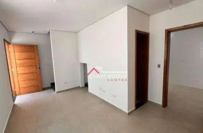 Sobrado novo com 2 dormitórios à venda, 78 m² por r$ 750.000 - aparecida - santos/sp
