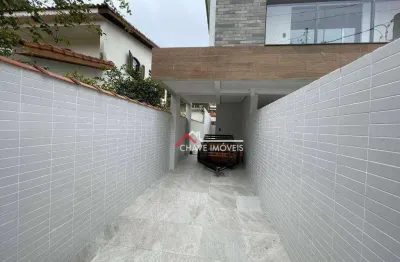 Sobrado novo com 3 dormitórios à venda, 104 m² por r$ 820.000 - vila belmiro - santos/sp