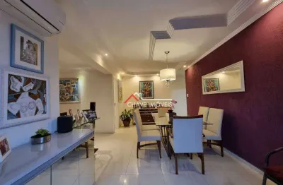 Apartamento com 3 dormitórios à venda, 120 m² por r$ 715.000,00 - campo grande - santos/sp