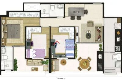 Apartamento à venda, 69 m² por r$ 823.000,00 - boqueirão - santos/sp