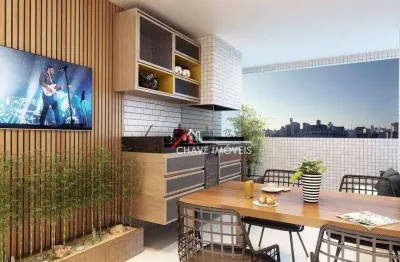 Apartamento com 2 dormitórios à venda, 67 m² por r$ 821.000,00 - boqueirão - santos/sp