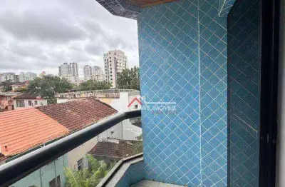 Apartamento com 1 dormitório, garagem fechada, à venda, 49 m² por r$ 400.000 - marapé - santos/sp