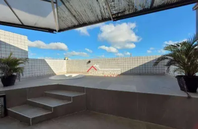 Cobertura com 3 dormitórios, 243 m² - venda por r$ 750.000,00 ou aluguel por r$ 6.200,02/mês - vila matias - santos/sp