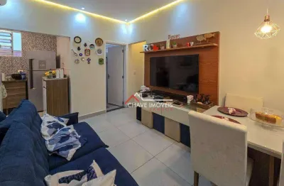 Apartamento com 2 dormitórios à venda, 60 m² por r$ 480.000,00 - embaré - santos/sp
