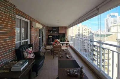 Apartamento com 3 dormitórios à venda, 148 m² por r$ 2.400.000,00 - boqueirão - santos/sp