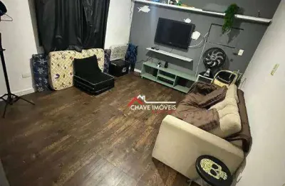 Kitnet com 1 dormitório para alugar, 32 m² por r$ 3.500,02/mês - aparecida - santos/sp