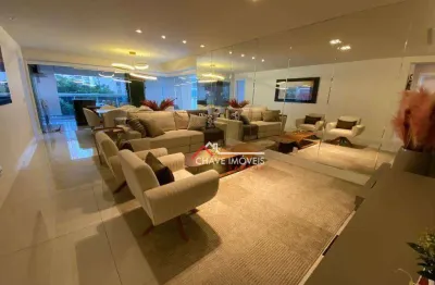 Apartamento garden à venda, 300 m² por r$ 3.200.000,00 - boqueirão - santos/sp