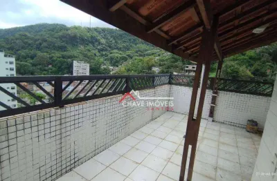 Cobertura à venda, 108 m² por r$ 580.000,00 - josé menino - santos/sp