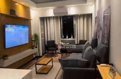 Apartamento com 2 dormitórios à venda, 85 m² por r$ 695.000,00 - gonzaga - santos/sp