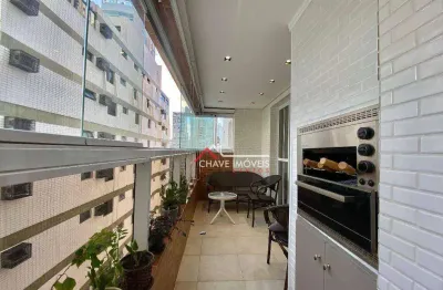 Apartamento com 2 dormitórios à venda, 84 m² por r$ 969.000,00 - boqueirão - santos/sp