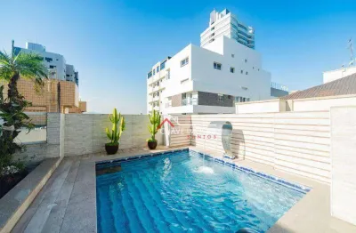 Cobertura com 3 dormitórios à venda, 195 m² por r$ 1.300.000,00 - aparecida - santos/sp