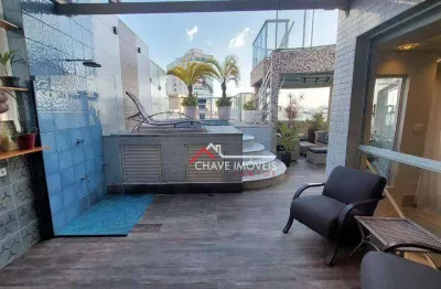Cobertura à venda, 289 m² por r$ 2.200.000,00 - ponta da praia - santos/sp