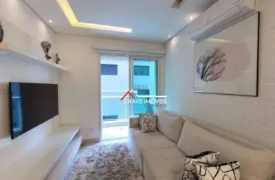 Apartamento com 1 dormitório à venda, 55 m² por r$ 725.000,00 - pompéia - santos/sp