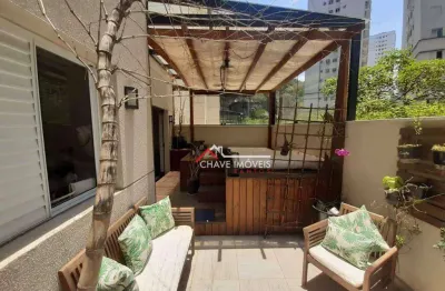 Apartamento garden com 2 dormitórios à venda, 98 m² por r$ 960.000,00 - marapé - santos/sp