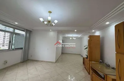 Apartamento com 3 dormitórios para alugar, 144 m² por r$ 7.500,02/mês - gonzaga - santos/sp