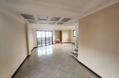Cobertura com 3 dormitórios à venda, 324 m² por r$ 1.390.000,00 - ponta da praia - santos/sp