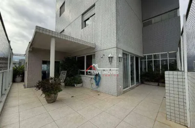Apartamento garden com 3 dormitórios à venda, 438 m² por r$ 5.200.000,00 - embaré - santos/sp