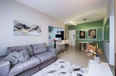 Apartamento com 2 dormitórios para alugar, 86 m² por r$ 5.000,01/mês - boqueirão - santos/sp