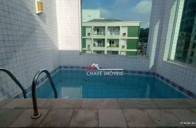 Cobertura com 2 dormitórios à venda, 109 m² por r$ 945.000,00 - marapé - santos/sp