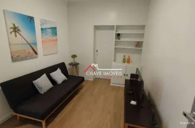 Apartamento com 1 dormitório à venda, 53 m² por r$ 440.000,00 - gonzaga - santos/sp