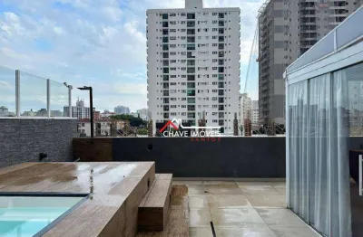 Apartamento garden com 2 dormitórios à venda, 163 m² por r$ 899.000,00 - estuário - santos/sp