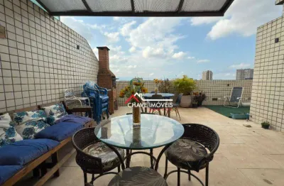 Apartamento triplex com 3 dormitórios à venda, 123 m² por r$ 850.000,00 - embaré - santos/sp