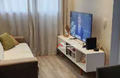 Apartamento com 2 dormitórios à venda, 45 m² por r$ 300.000,00 - areia branca - santos/sp