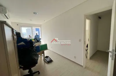 Sala, 48 m² - venda por r$ 500.000,00 ou aluguel por r$ 5.000,01/mês - boqueirão - santos/sp