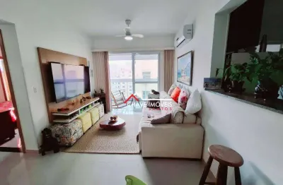 Apartamento no embaré com 73 m² 2 suítes, 1 vaga de garagem, santos/sp
