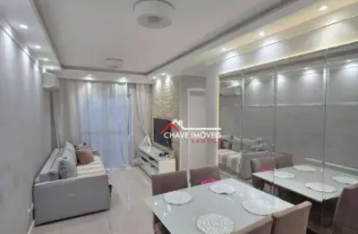 Apartamento com 2 dormitórios à venda, 59 m² por r$ 555.000,00 - vila matias - santos/sp