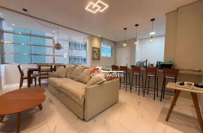 Apartamento com 2 dormitórios à venda, 85 m² por r$ 950.000,00 - pompéia - santos/sp
