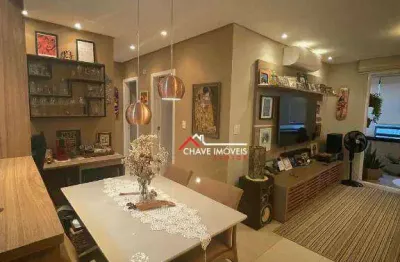 Apartamento com 2 dormitórios à venda, 84 m² por r$ 955.000,00 - embaré - santos/sp