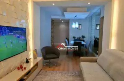 Apartamento com 2 dormitórios à venda, 104 m² por r$ 700.000,01 - marapé - santos/sp