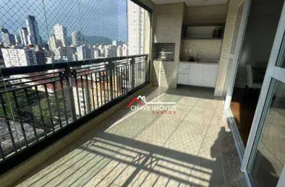 Apartamento com 4 dormitórios à venda, 152 m² por r$ 1.980.000,00 - embaré - santos/sp