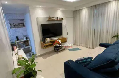Apartamento à venda 63m², 2 dormitórios  bairro campo grande em santos/sp