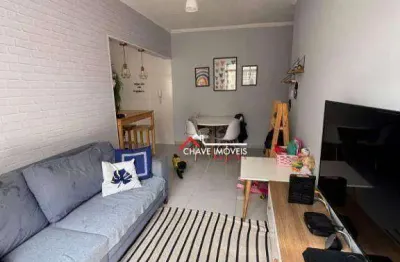 Apartamento com 2 dormitórios à venda, 62 m² por r$ 365.000,00 - marapé - santos/sp