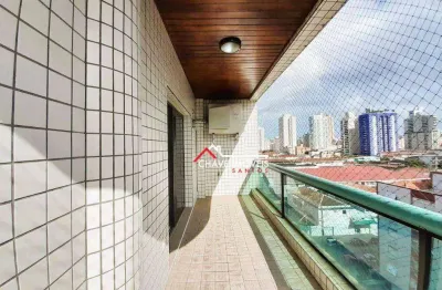 Apartamento com 3 dormitórios à venda, 150 m² por r$ 1.100.000,00 - embaré - santos/sp
