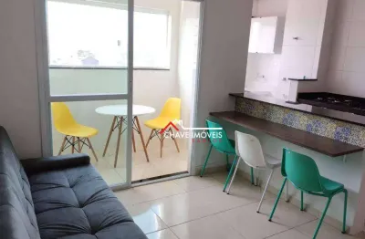 Apartamento com 1 dormitório para alugar, 38 m² - macuco - santos/sp