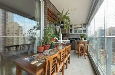 Apartamento com 3 dormitórios à venda, 120 m² por r$ 2.150.000,00 - embaré - santos/sp