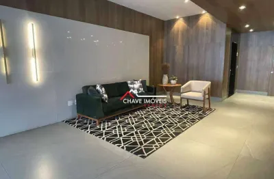 Apartamento com 1 dormitório para alugar, 40 m² por r$ 4.100,02/mês - campo grande - santos/sp