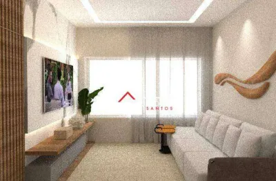 Casa em construção com 3 dormitórios à venda, 87 m² por r$ 670.000 - aparecida - santos/sp