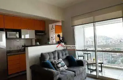 Apartamento com 1 dormitório para alugar, 47 m² por r$ 4.900,02/mês - paquetá - santos/sp