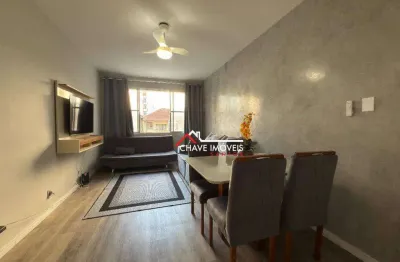 Apartamento com 1 dormitório à venda, 67 m² por r$ 510.000,00 - boqueirão - santos/sp