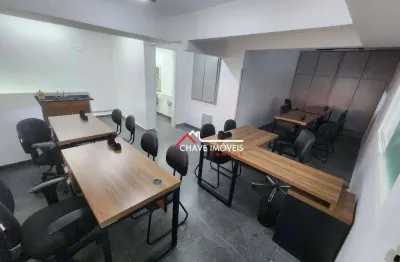 Sala para alugar, 40 m² por r$ 3.500,02/mês - gonzaga - santos/sp