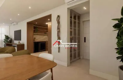 Apartamento com 3 dormitórios à venda, 220 m² por r$ 3.090.000,06 - boqueirão - santos/sp