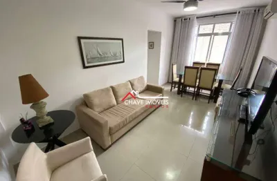 Apartamento mobiliado com 2 dormitórios para alugar, 67m² por r$ 3.80000/mês - embaré - santos/sp