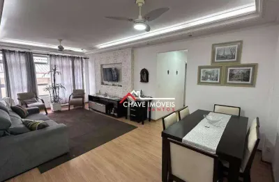 Apartamento com 2 dormitórios à venda, 116 m² por r$ 675.000,00 - marapé - santos/sp