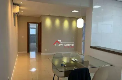 Apartamento com 2 dormitórios para alugar, 86 m² por r$ 6.000,02/mês - gonzaga - santos/sp