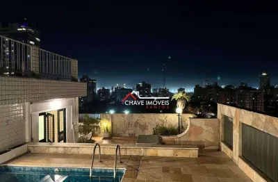 Cobertura à venda, 361 m² por r$ 3.473.000,00 - ponta da praia - santos/sp