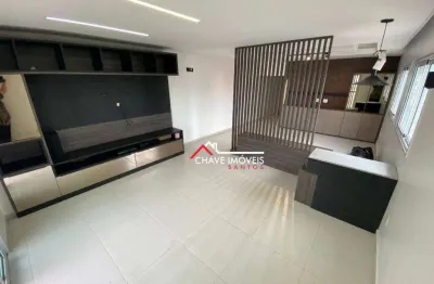 Cobertura com 3 dormitórios à venda, 208 m² por r$ 1.000.000,00 - marapé - santos/sp